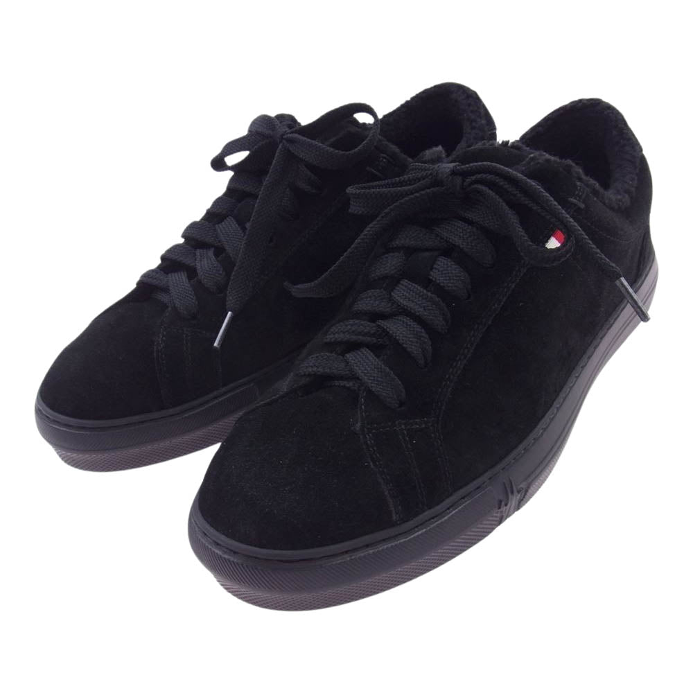 MONCLER モンクレール NEW MONACO モナコ スエード ボア スニーカー ブラック系 41【中古】