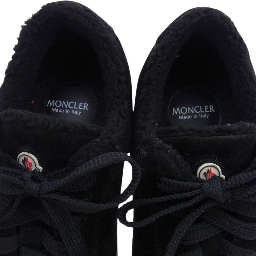 MONCLER モンクレール NEW MONACO モナコ スエード ボア スニーカー ブラック系 41【中古】