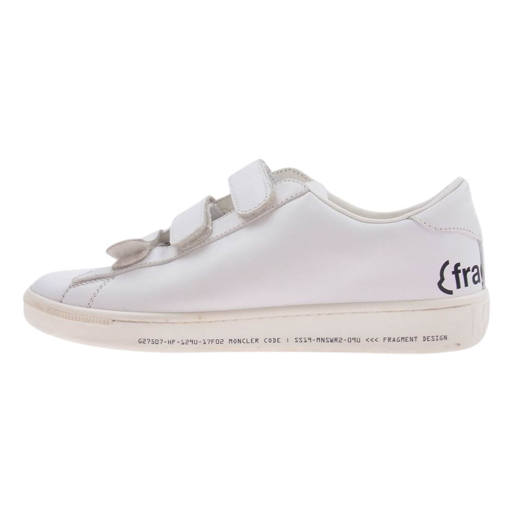 MONCLER モンクレール 19SS × FRAGMENT フラグメント Hiroshi Fujiwara 藤原ヒロシ GENIUS ジーニアス ベルクロ スニーカー ホワイト系 41【中古】