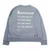MONCLER モンクレール D209U8040250　 ×  fragment design フラグメントデザイン MAGLIA マグリア 英字エンブロイダリー クルーネック スウェット グレー グレー系 L【中古】