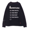 MONCLER モンクレール D209U8040250 ×  fragment design フラグメントデザイン MAGLIA マグリア 英字エンブロイダリー クルーネック スウェット ブラック ブラック系 L【中古】