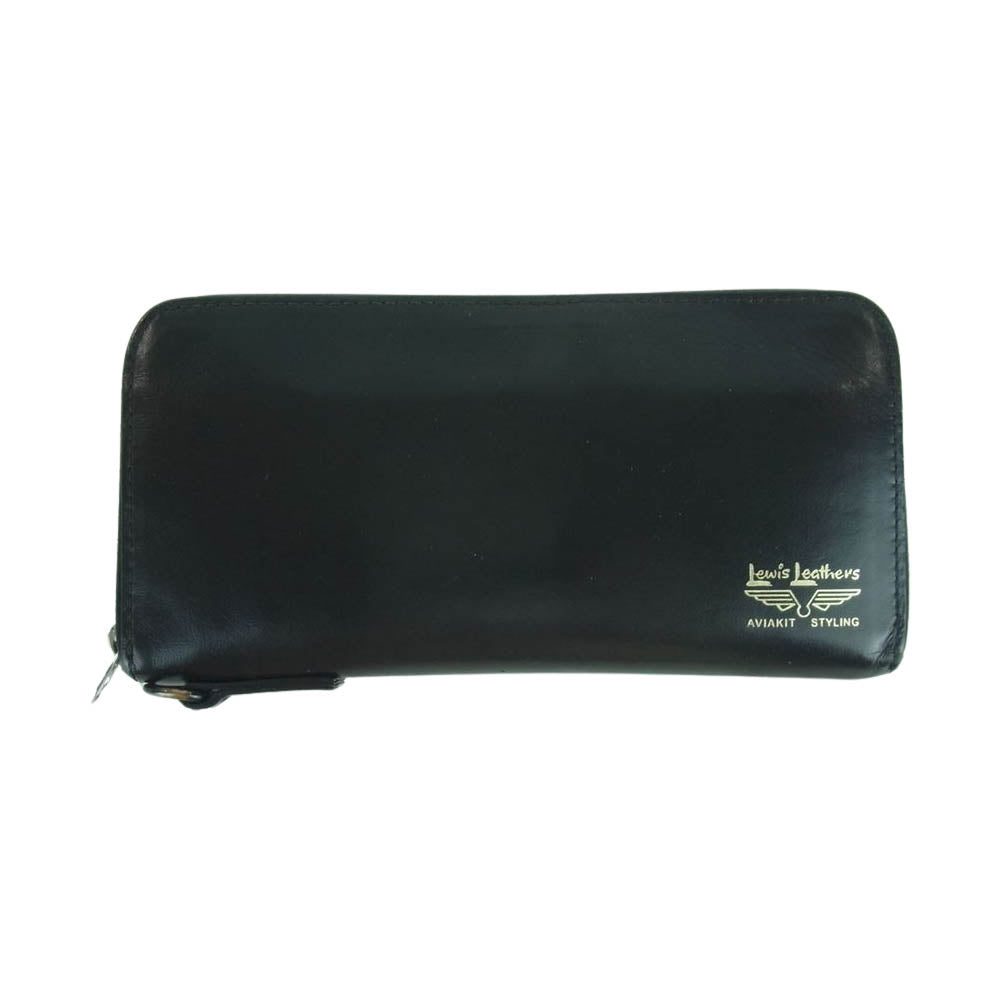 Lewis Leathers ルイスレザー PORTER ポーター 吉田カバン ラウンドジップ レザー ウォレット 長財布 ブラック系【中古】