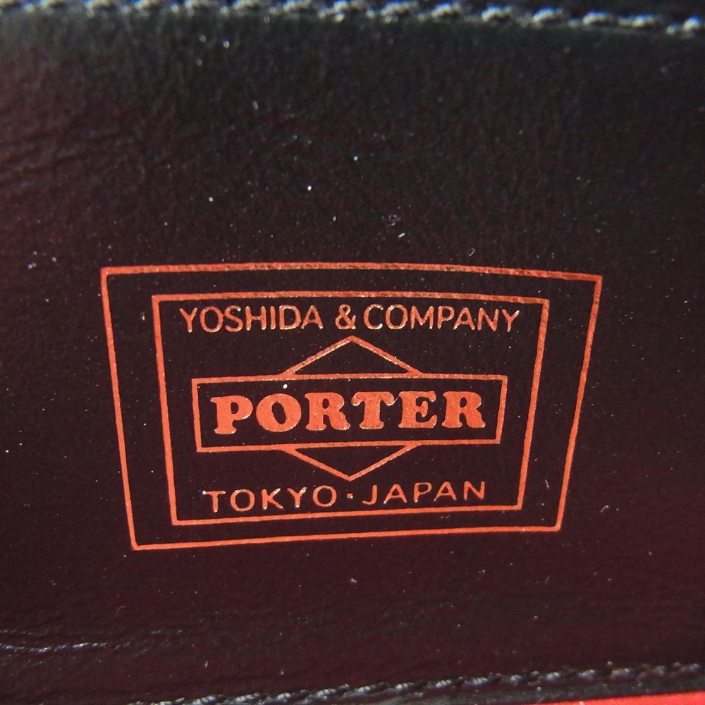 Lewis Leathers ルイスレザー PORTER ポーター 吉田カバン ラウンドジップ レザー ウォレット 長財布 ブラック系【中古】