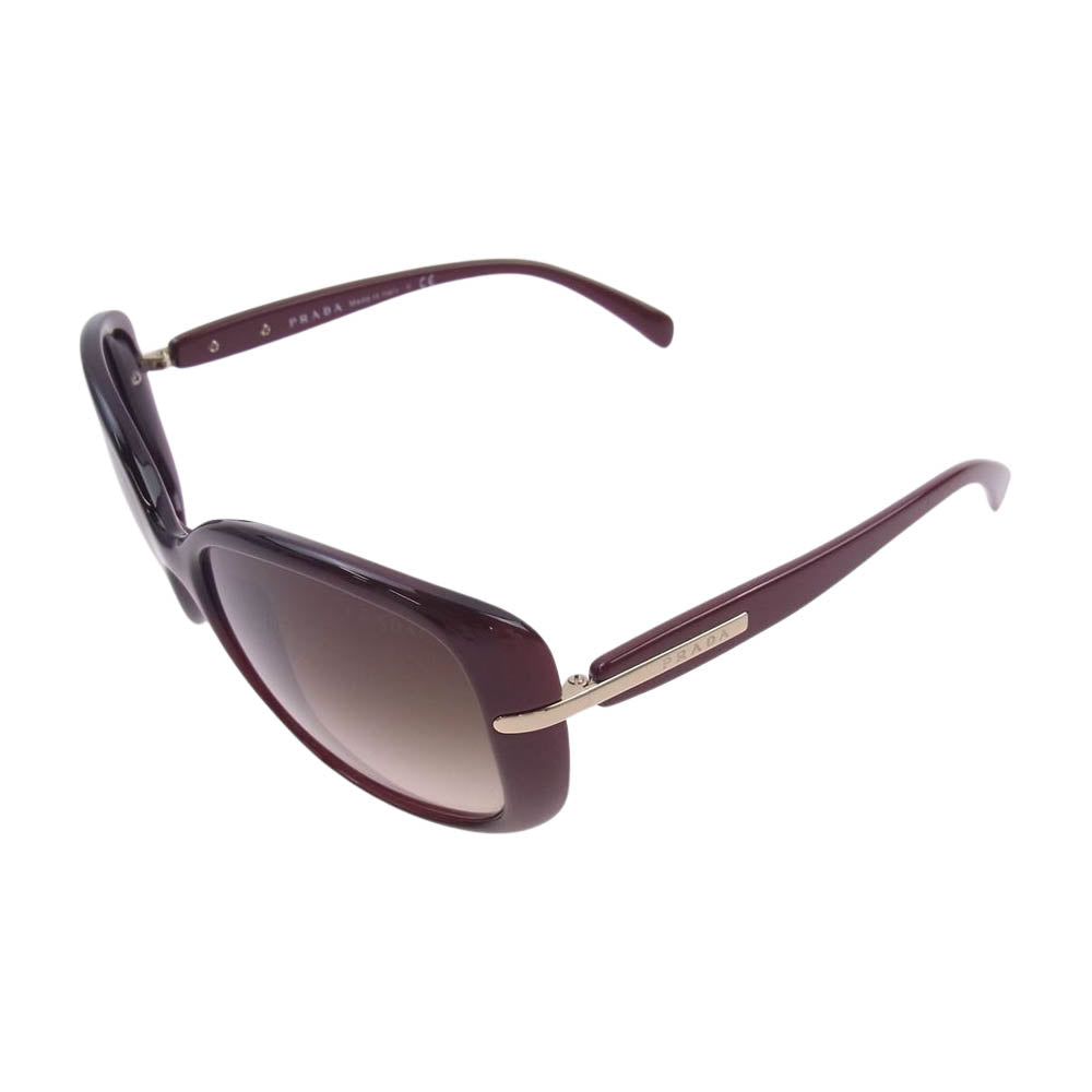 PRADA プラダ SPR 08O サイドロゴ サングラス ブラウン系 赤茶色系【中古】