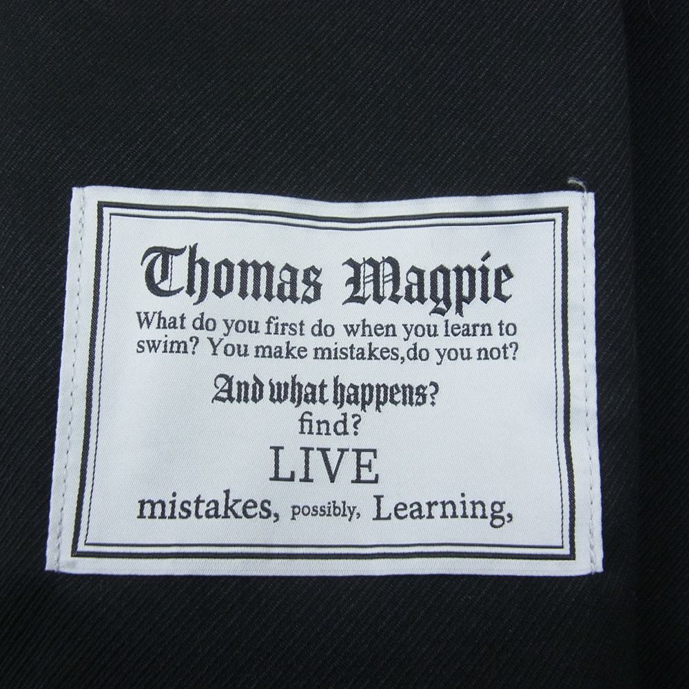 トーマスマグパイ 2221201 裏地 ストライプ 2B ダブルブレスト ジャケット ブラック系 38【中古】