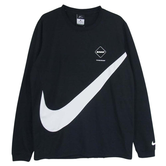F.C.R.B. エフシーアールビー 15AW 789518-010 NIKE ビッグ ロゴ ジャージ 長袖 Tシャツ ブラック系 M【中古】