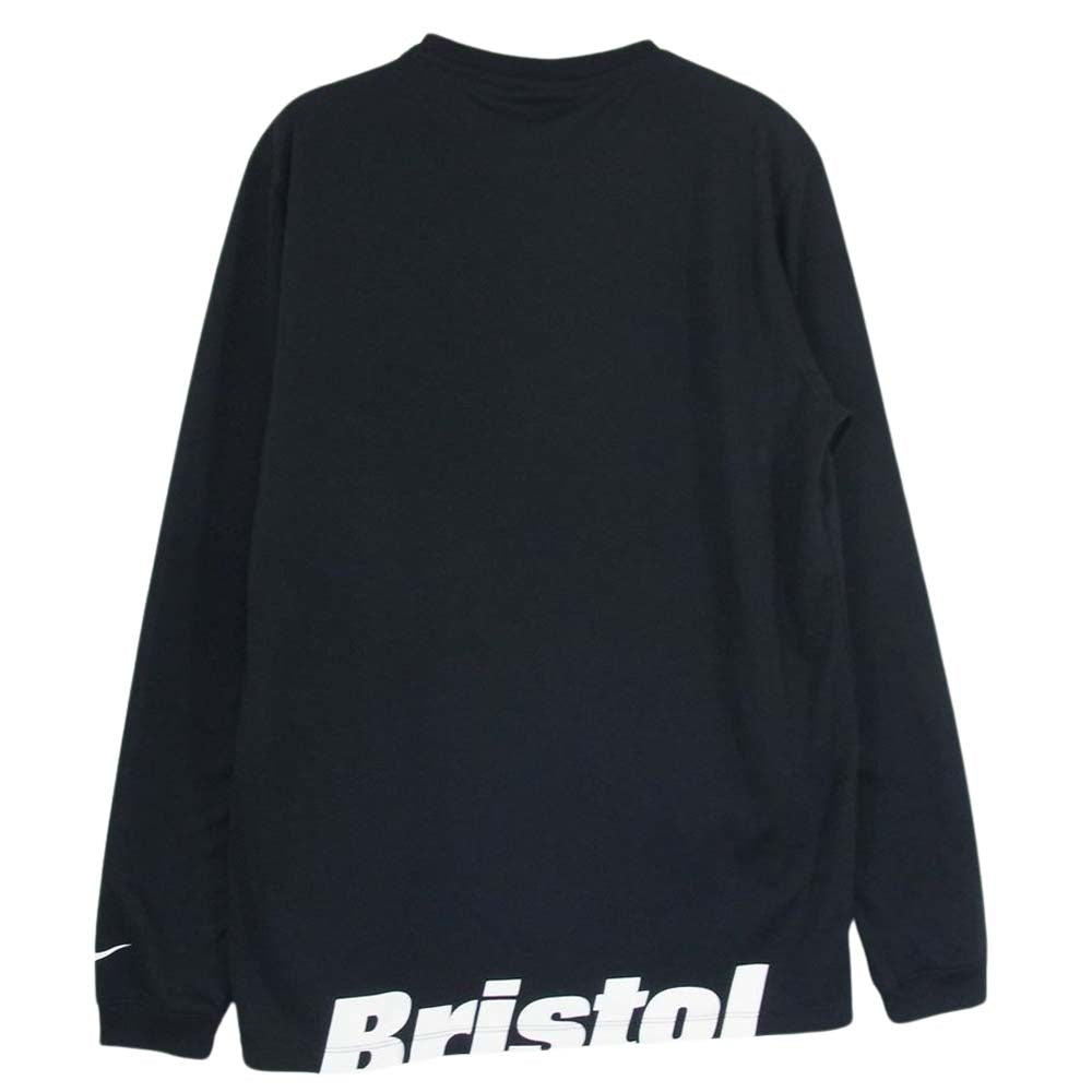 F.C.R.B. エフシーアールビー 15AW 789518-010 NIKE ビッグ ロゴ ジャージ 長袖 Tシャツ ブラック系 M【中古】
