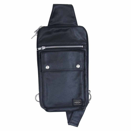 PORTER ポーター SLING SHOULDER BAG スリング フリースタイル ショルダー バッグ ブラック系【中古】