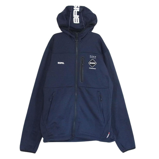 F.C.R.B. エフシーアールビー 21AW FCRB-212046 Real Bristol レアルブリストル POLARTEC POWER STRETCH ZIP UP GAITER HOODIE ポーラテック パワー ストレッチ ジップ アップ ゲイター ジャケット ネイビー系 M【中古】