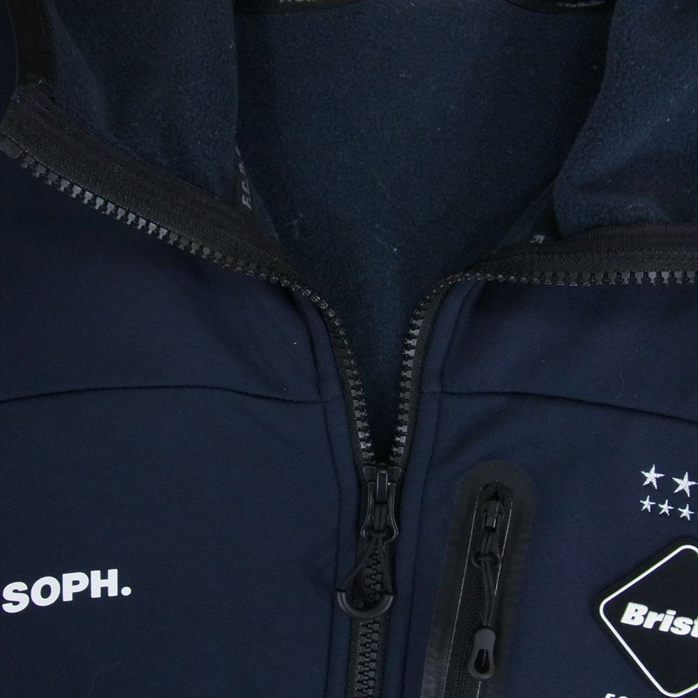 F.C.R.B. エフシーアールビー 21AW FCRB-212046 Real Bristol レアルブリストル POLARTEC POWER STRETCH ZIP UP GAITER HOODIE ポーラテック パワー ストレッチ ジップ アップ ゲイター ジャケット ネイビー系 M【中古】