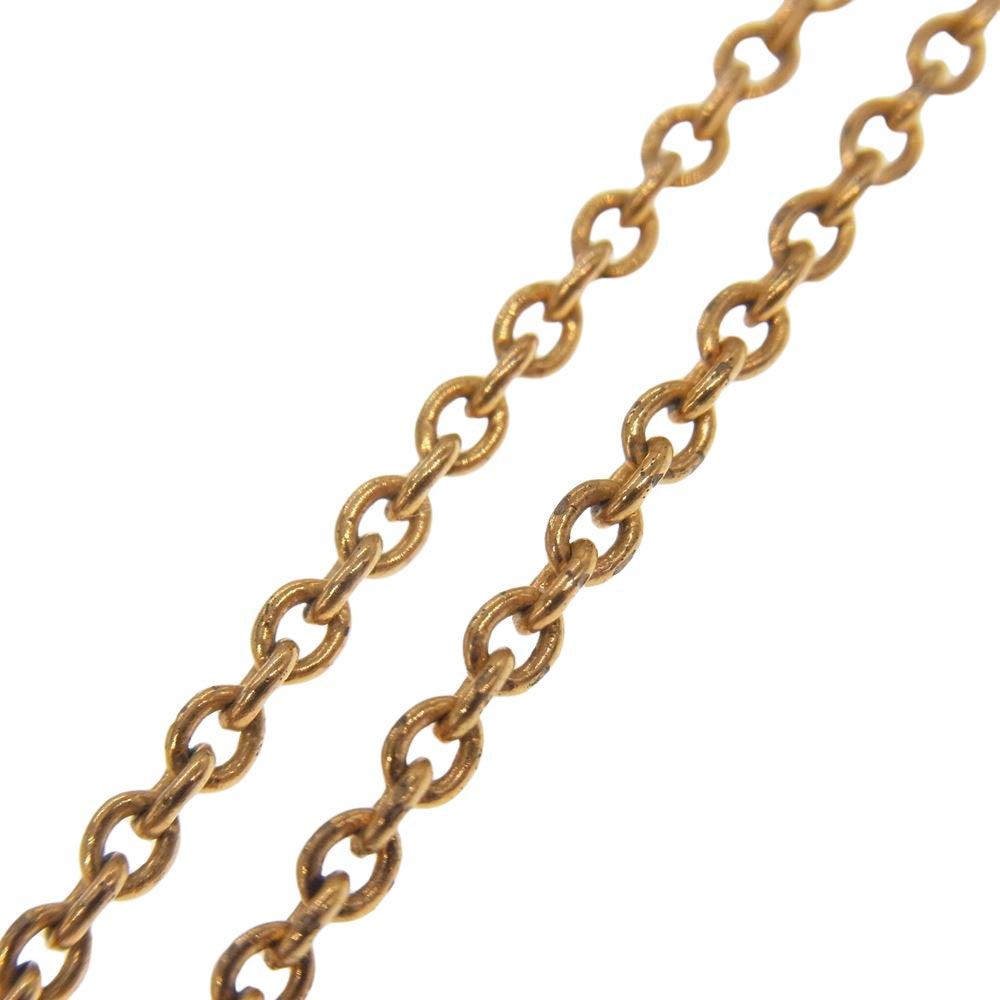 VERSACE ヴェルサーチ エナメル メデューサ ネックレス ゴールド系【中古】