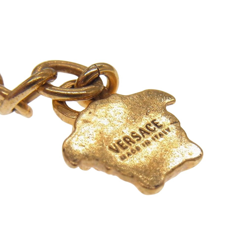 VERSACE ヴェルサーチ エナメル メデューサ ネックレス ゴールド系【中古】