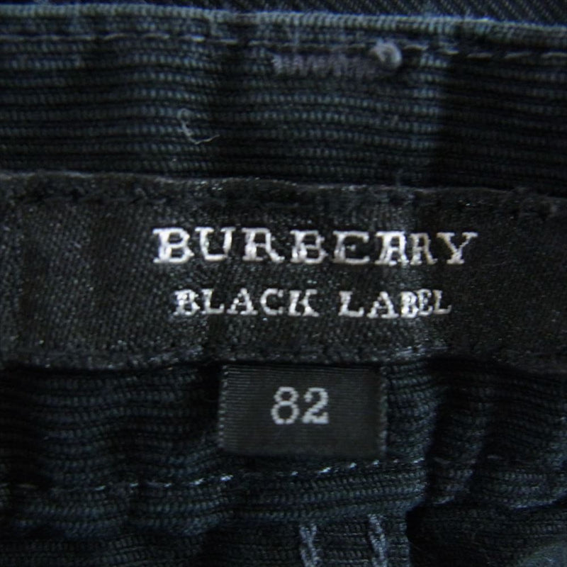 BURBERRY BLACK LABEL バーバリーブラックレーベル BMS23-206-09 スキニー デニム パンツ ブラック系 82【中古】