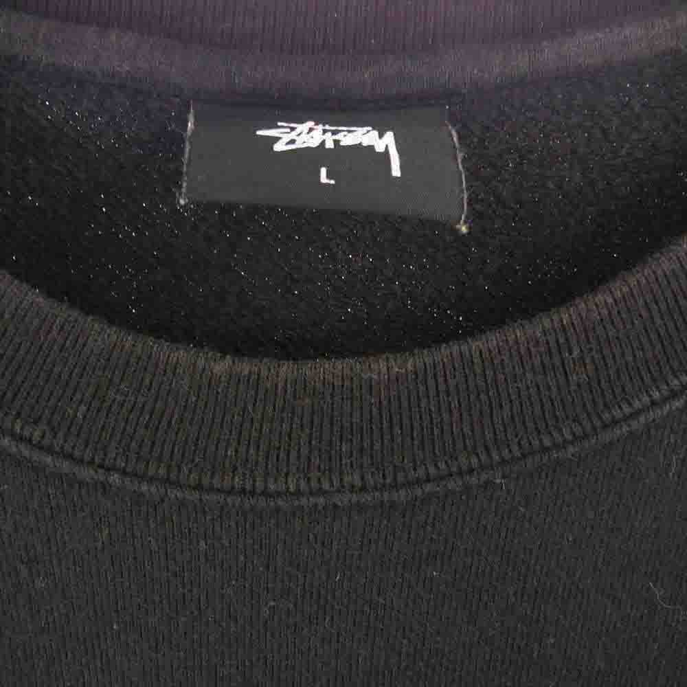 STUSSY ステューシー ロゴ 両面プリント スウェット トレーナー ブラック系 L【中古】