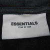 FEAR OF GOD フィアオブゴッド FOG ESSENTIALS エッセンシャルズ フロント ラバー ロゴ フーディー パーカー ブラック系 L【中古】