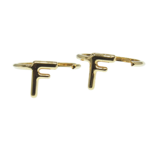 FENDI フェンディ FF 2連 リング ゴールド系 S 11.5号【中古】