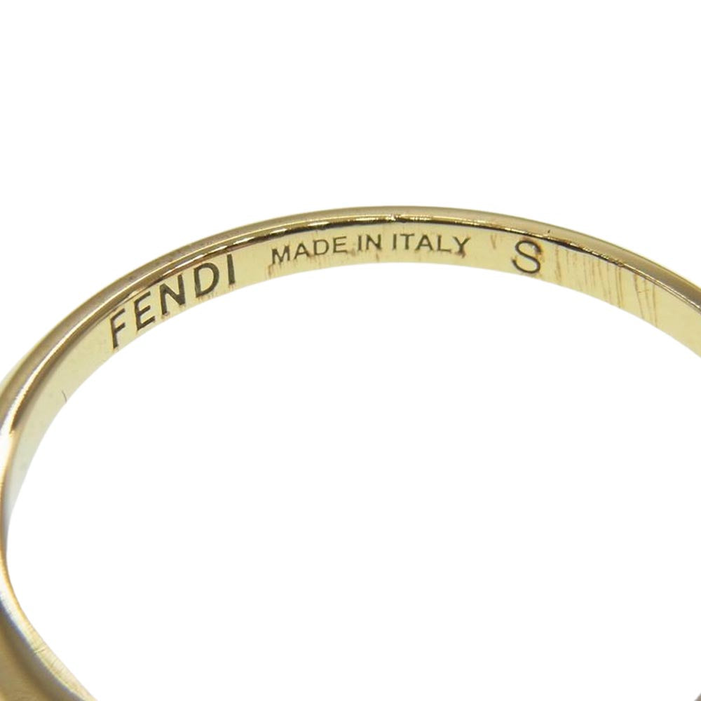 FENDI フェンディ FF 2連 リング ゴールド系 S 11.5号【中古】
