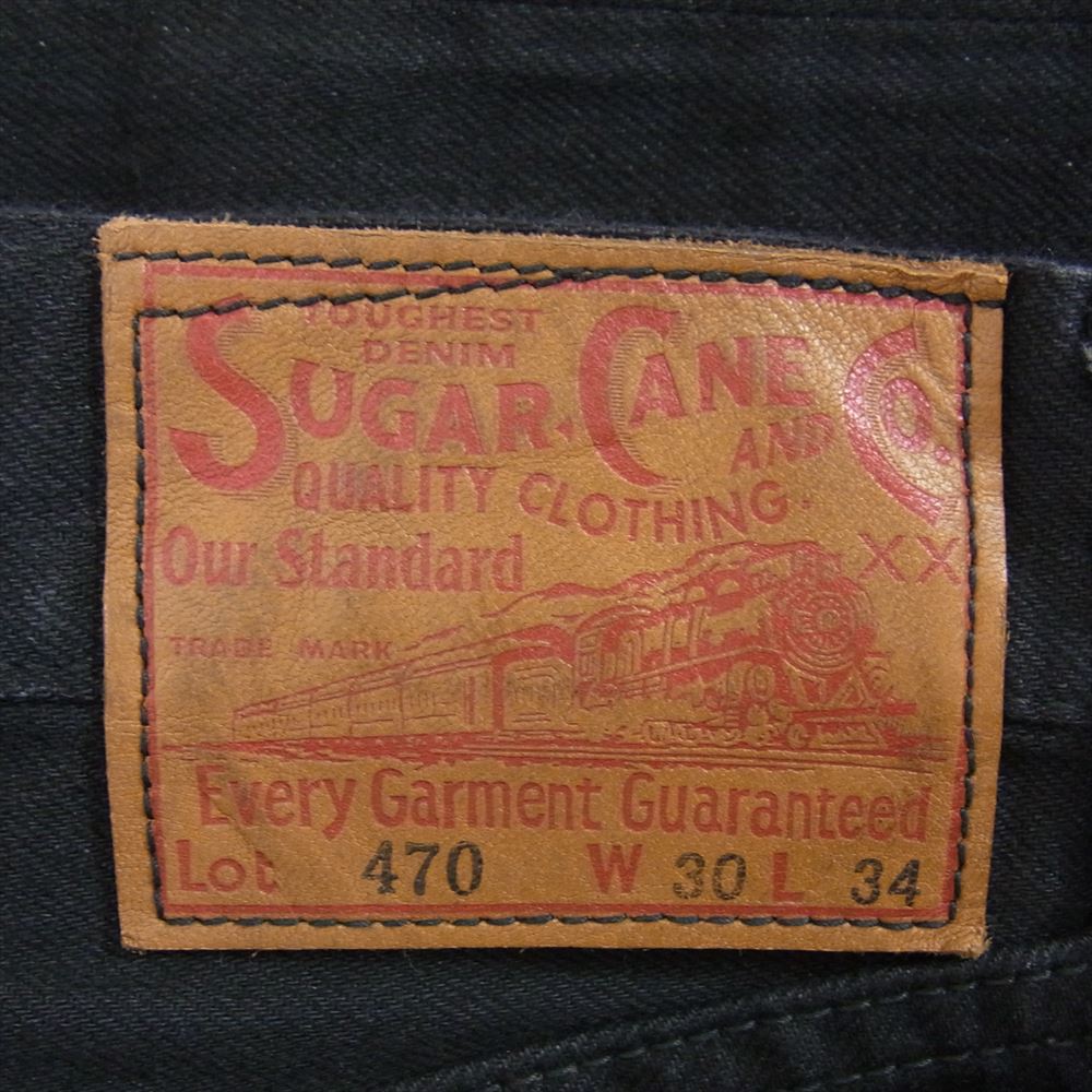 SUGAR CANE シュガーケーン 470 BLACK DENIM スリムフィット デニム パンツ ジーンズ ブラック系 30【中古】