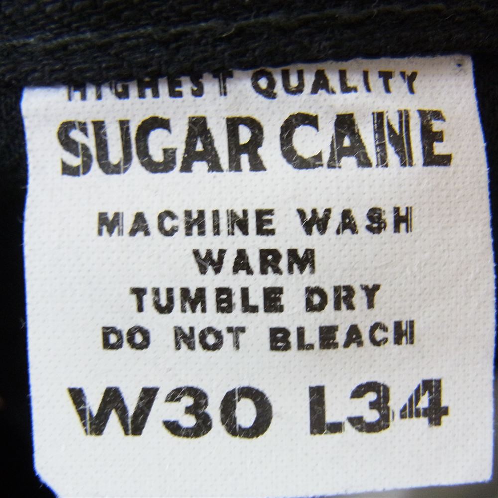 SUGAR CANE シュガーケーン 470 BLACK DENIM スリムフィット デニム パンツ ジーンズ ブラック系 30【中古】