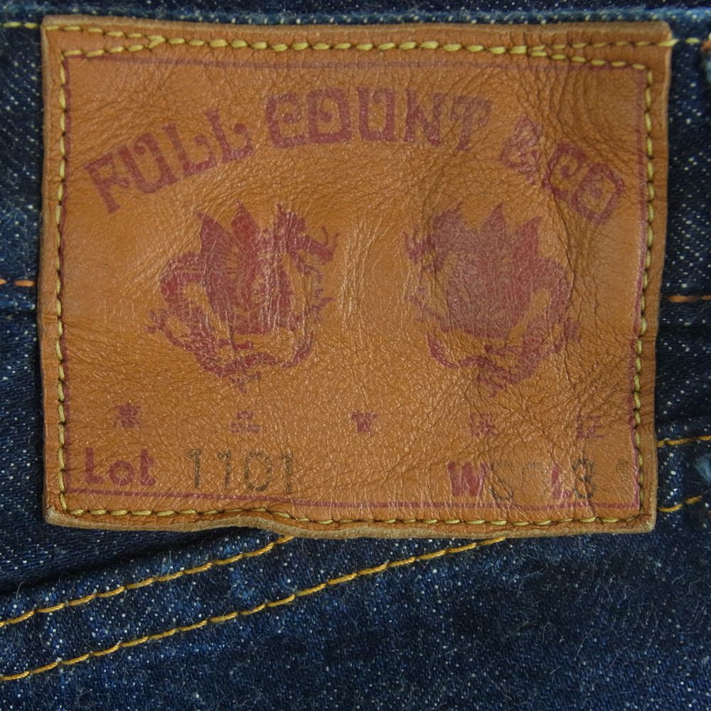 フルカウント Lot 1101 ストレート デニム パンツ ジーンズ コットン 日本製 インディゴブルー系 W30 L34【中古】