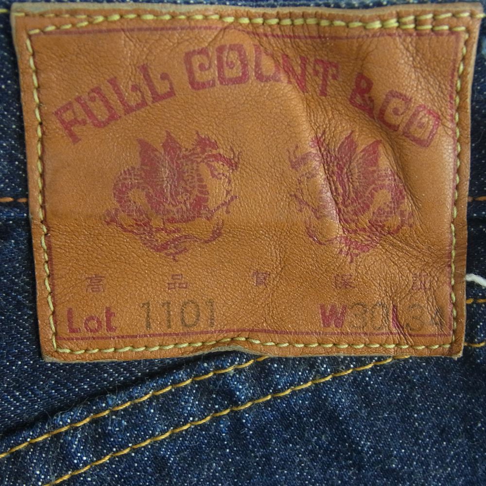 FULLCOUNT フルカウント Lot 1101 ストレート デニム パンツ ジーンズ コットン 日本製 インディゴブルー系 W30 L34【中古】