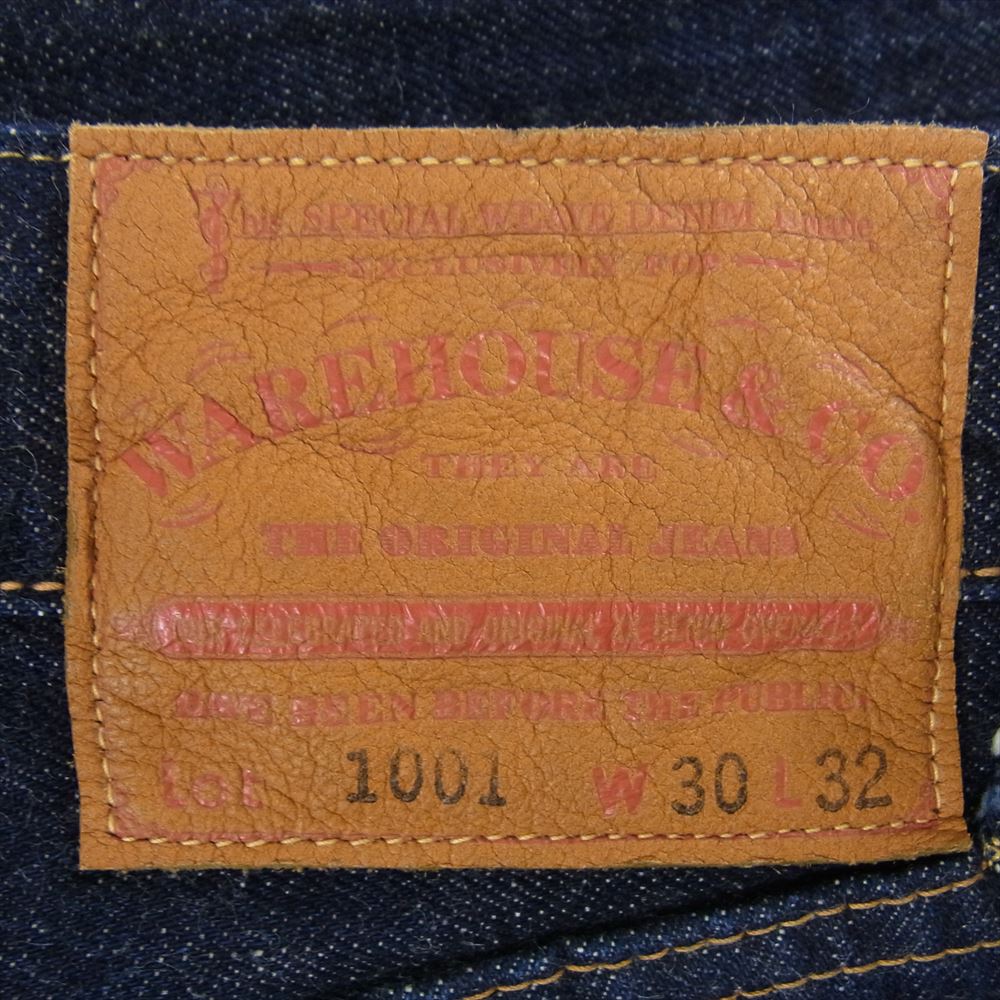 WAREHOUSE ウエアハウス Lot 1001 ボタンフライ デニム パンツ ジーンズ インディゴブルー系 30【中古】