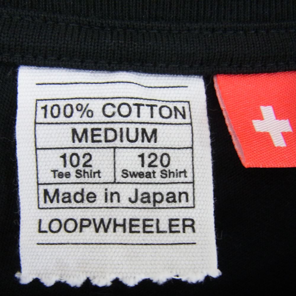 LOOPWHEELER ループウィラー 102 クルーネック ポケット付き 長袖 Tシャツ カットソー ブラック系 M【中古】
