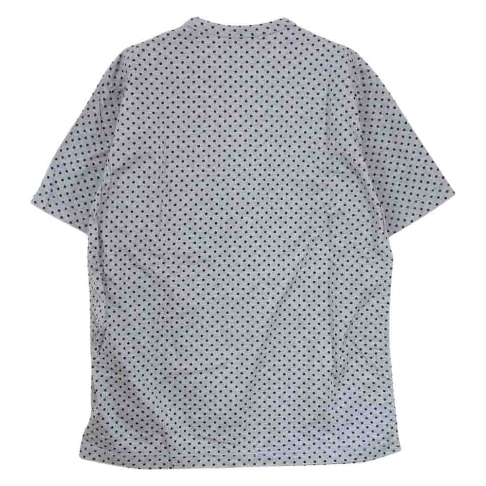 COMME des GARCONS HOMME コムデギャルソンオム AD2013 HM-T016 ドット総柄 ポケット付き クルーネック 半袖 Tシャツ グレー系 ドット L【中古】
