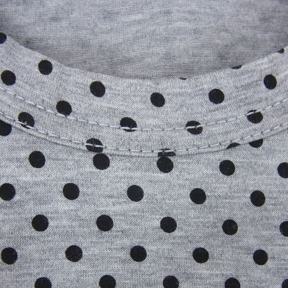 COMME des GARCONS HOMME コムデギャルソンオム AD2013 HM-T016 ドット総柄 ポケット付き クルーネック 半袖 Tシャツ グレー系 ドット L【中古】