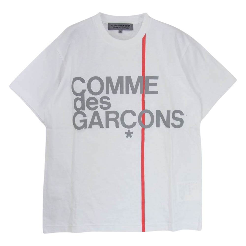 COMME des GARCONS コムデギャルソン AD2016 IQ-T003 GOOD DESIGN SHOP グッドデザインショップ別注 クルーネック ロゴプリント 半袖 Tシャツ ホワイト系 M【中古】