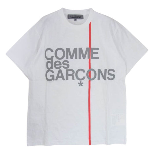 COMME des GARCONS コムデギャルソン AD2016 IQ-T003 GOOD DESIGN SHOP グッドデザインショップ別注 クルーネック ロゴプリント 半袖 Tシャツ ホワイト系 M【中古】