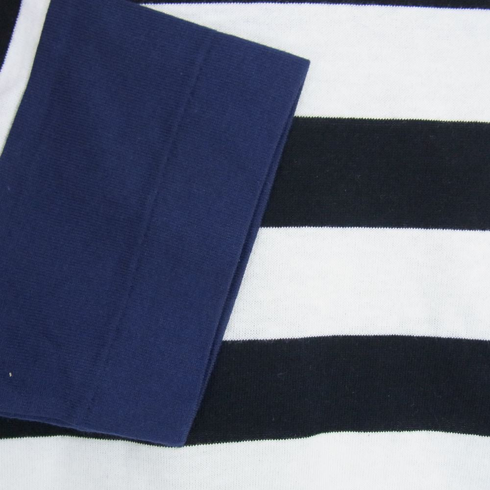 BLACK COMME des GARCONS ブラックコムデギャルソン AD2010 1G-T208 ボーダー切替 長袖 Tシャツ ロンT カットソー ホワイト系 M【中古】