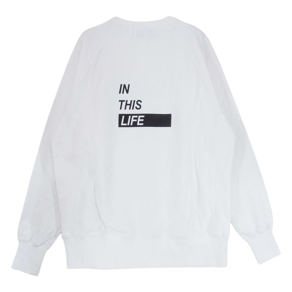 ティーアールサスペンション RootS CREW NECK SWEAT プリント クルーネック スウェット トレーナー ホワイト ホワイト系 M【中古】