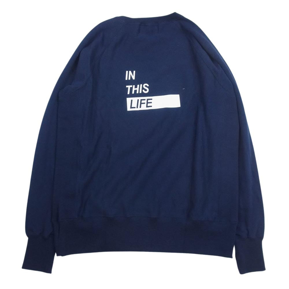 ティーアールサスペンション RootS CREW NECK SWEAT プリント クルーネック スウェット トレーナー ネイビー系 M【中古】