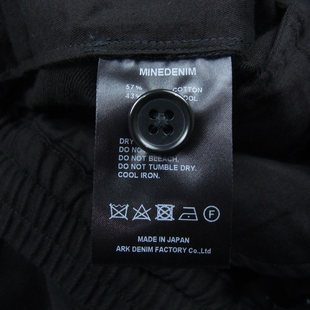 MINEDENIM マインデニム 2204-7001-99-012 C . Wool Denim Hem Zip Easy PS ウール混 デニム ヘム 裾ジップ イージー ジョガーパンツ ブラック系 S【中古】