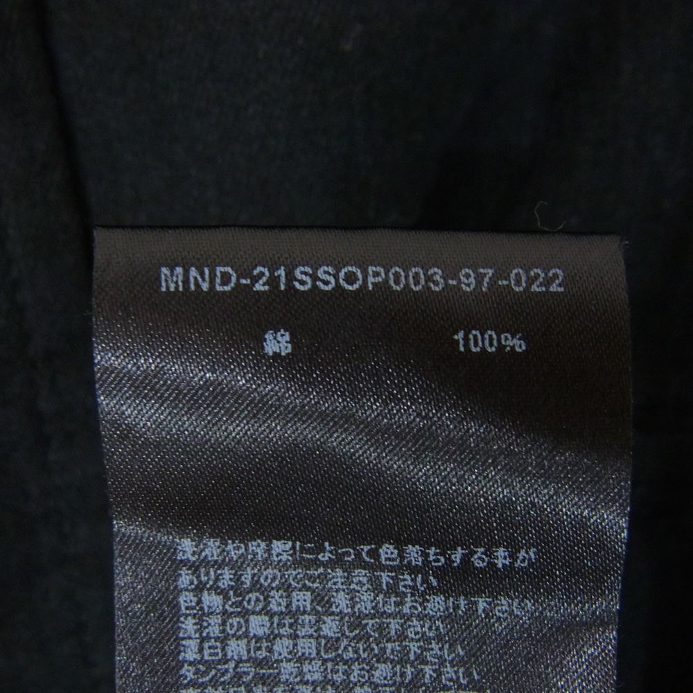 MINEDENIM マインデニム 21SS MND-21SSOP003-97-022 OLD PARK オールドパーク Bandana Zip Denim SH バンダナ ジップデザイン 長袖 デニムシャツ ブラック系 2【中古】