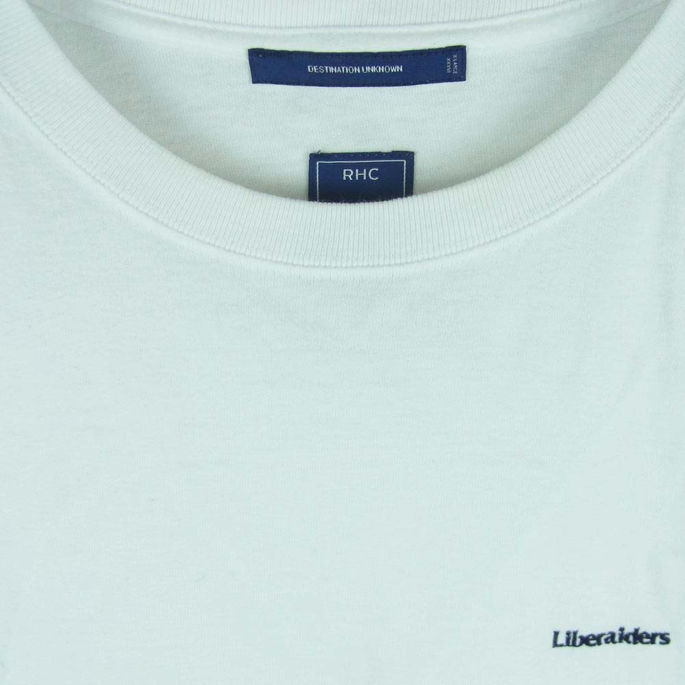 Ron Herman ロンハーマン RHC Liberaiders リベレイダース ロゴ 長袖 Tシャツ コットン 中国製 ホワイト系 XL【中古】