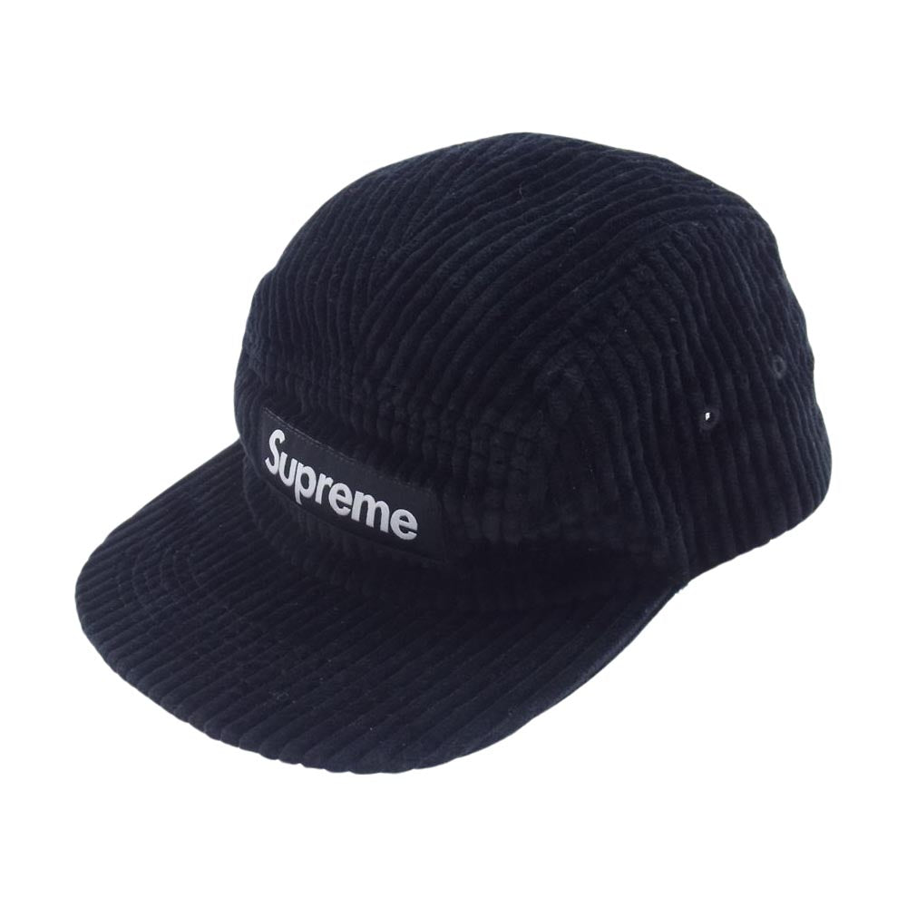 Supreme シュプリーム 18SS Corduroy Box Logo Camp Cap ボックスロゴ コーデュロイ キャップ ブラック系【中古】