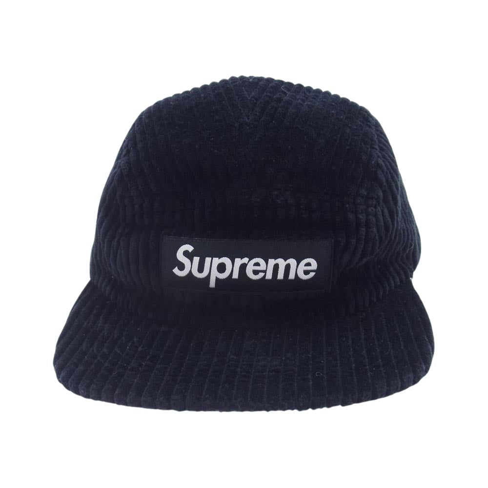 Supreme シュプリーム 18SS Corduroy Box Logo Camp Cap ボックスロゴ コーデュロイ キャップ ブラック系【中古】