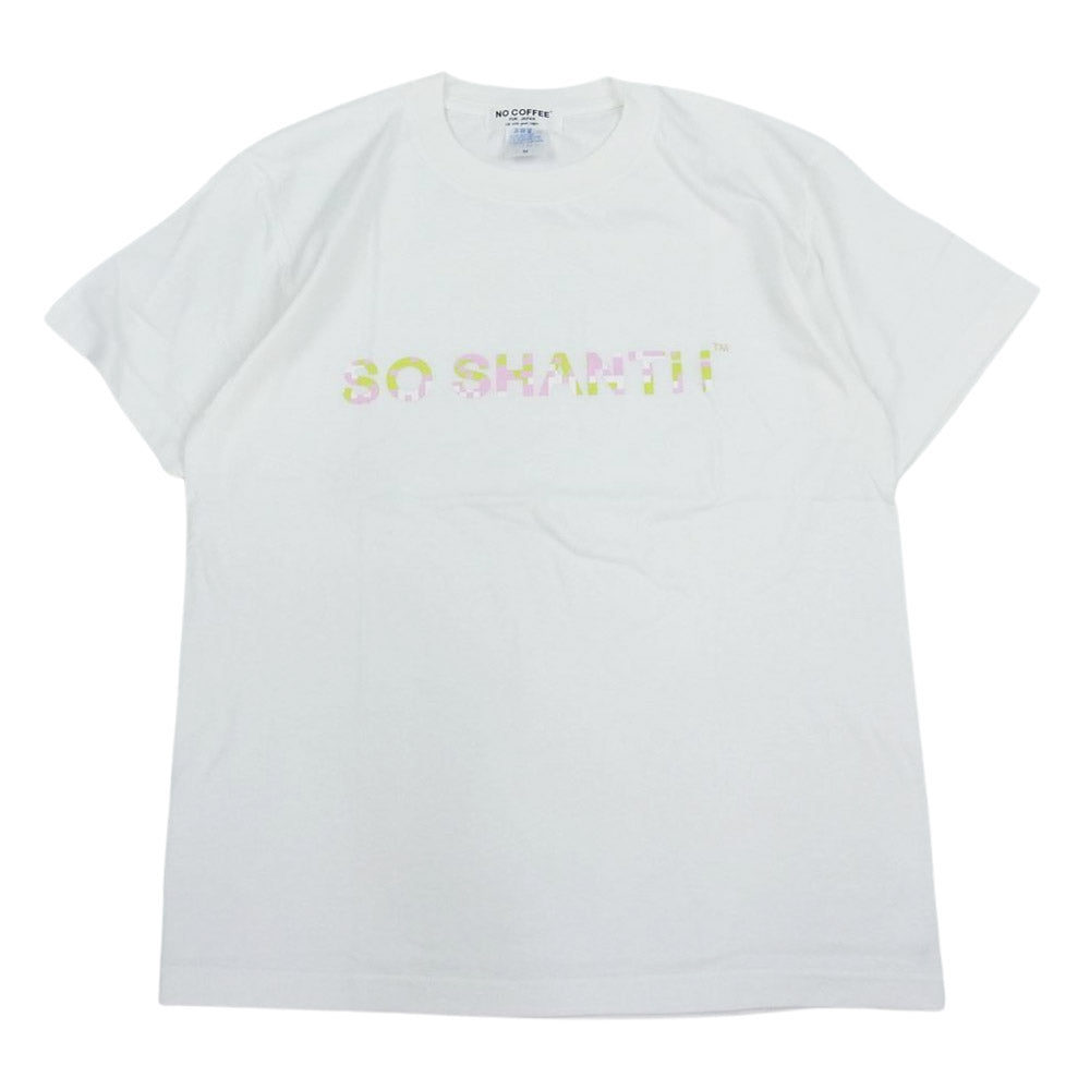 シャンティ ノーコーヒー NO COFFEE plantica SO SHANTii ロゴ プリント 半袖 Tシャツ ホワイト ホワイト系 M【中古】