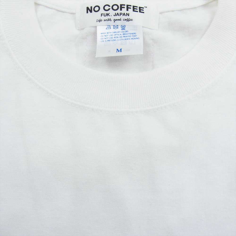 シャンティ ノーコーヒー NO COFFEE plantica SO SHANTii ロゴ プリント 半袖 Tシャツ ホワイト ホワイト系 M【中古】
