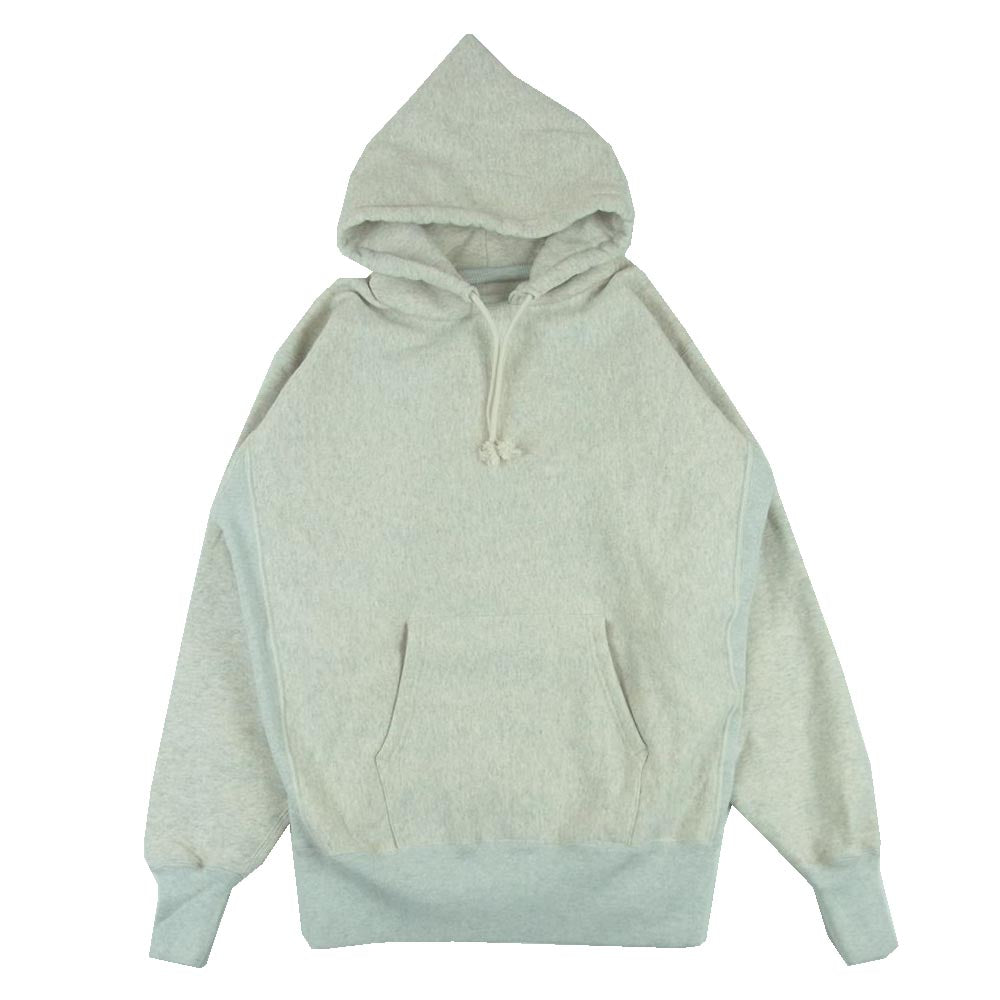 Champion チャンピオン 23AW C3-Q131 TRUE TO ARCHIVES リバースウィーブ プルオーバー アフターフーデッド スウェット シャツ 後付け パーカー オフホワイト系 ライトベージュ系 L【中古】