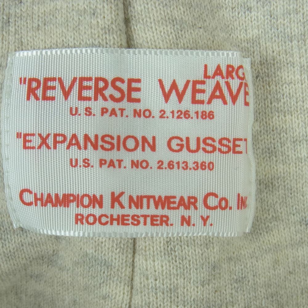 Champion チャンピオン 23AW C3-Q131 TRUE TO ARCHIVES リバースウィーブ プルオーバー アフターフーデッド スウェット シャツ 後付け パーカー オフホワイト系 ライトベージュ系 L【中古】