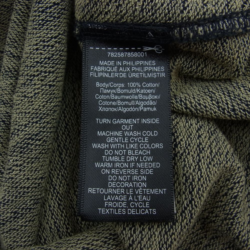 RRL ダブルアールエル Indigo Dyed Cotton Sweatshirt インディゴ 両V ステンシル プリント スウェット インディゴブルー系 M【中古】