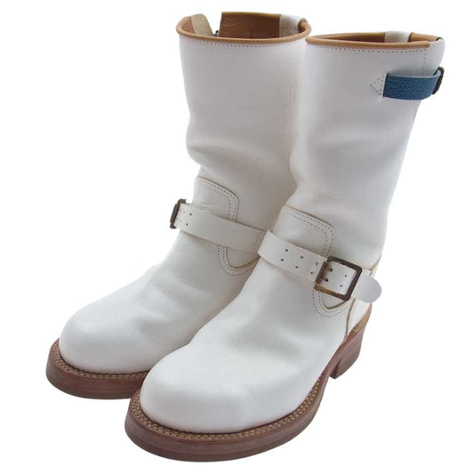 MADE IN GM JAPAN メイドインジーエムジャパン WITH MILK ウィズミルク エンジニア ブーツ ホワイト系 8.5【中古】