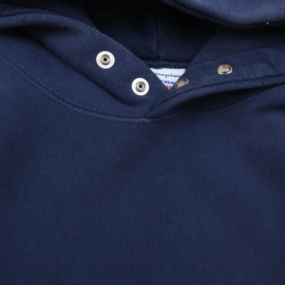 Champion チャンピオン C3-L108 ReverseWeave STORMSHELL HOODED SWEAT ストームシェル フーデッド スウェット シャツ ネイビー系 L【中古】