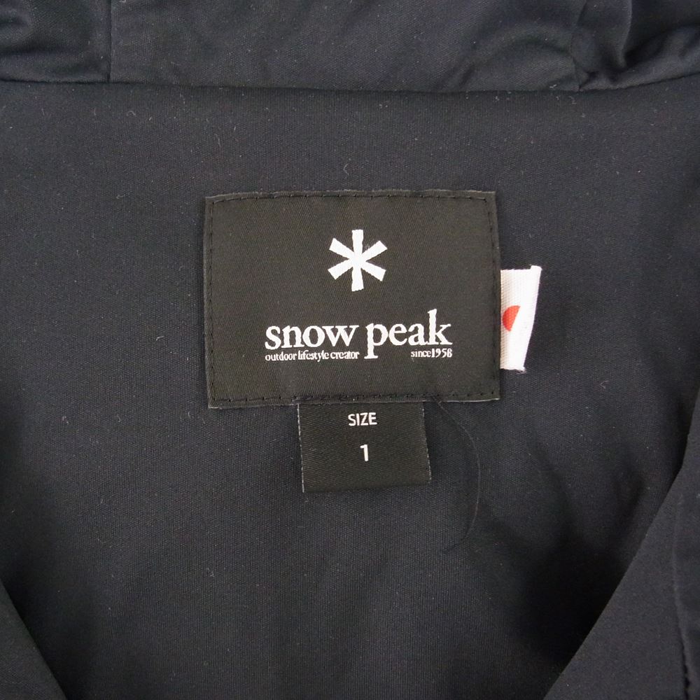 snowpeak スノーピーク SW-17AU007 Insilated Hoodie フレキシブル インサレーション ジップ アップ パーカー ジャケット ダークネイビー系 1【中古】