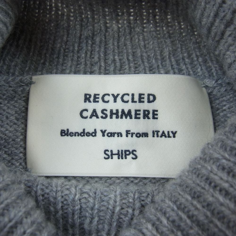 SHIPS シップス 116-35-0108 リサイクル カシミヤ タートルネック ニット グレー系 M【極上美品】【中古】
