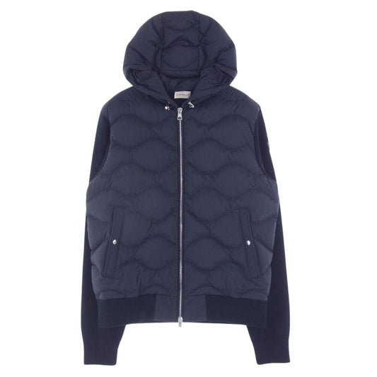 MONCLER モンクレール CARDIGAN TRICOT カーディガン トリコット ダウン ジャケット ネイビー系 M【美品】【中古】