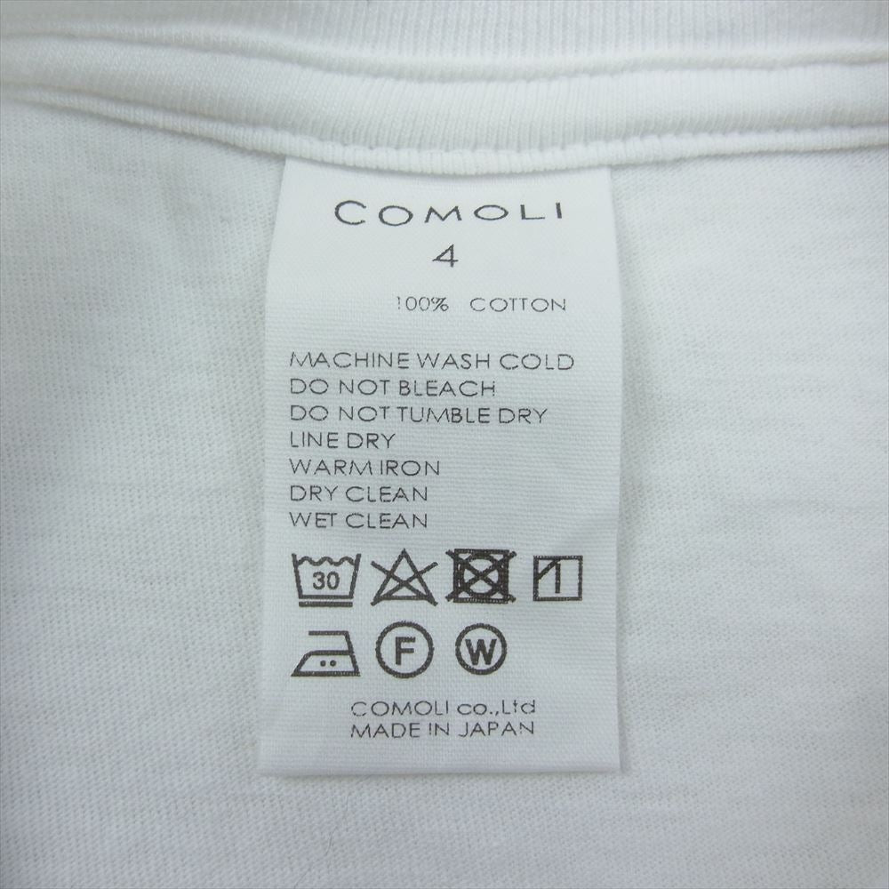COMOLI コモリ 23SS X01-05015 SURPLUS サープラス Tシャツ WHITE ホワイト系 4【美品】【中古】